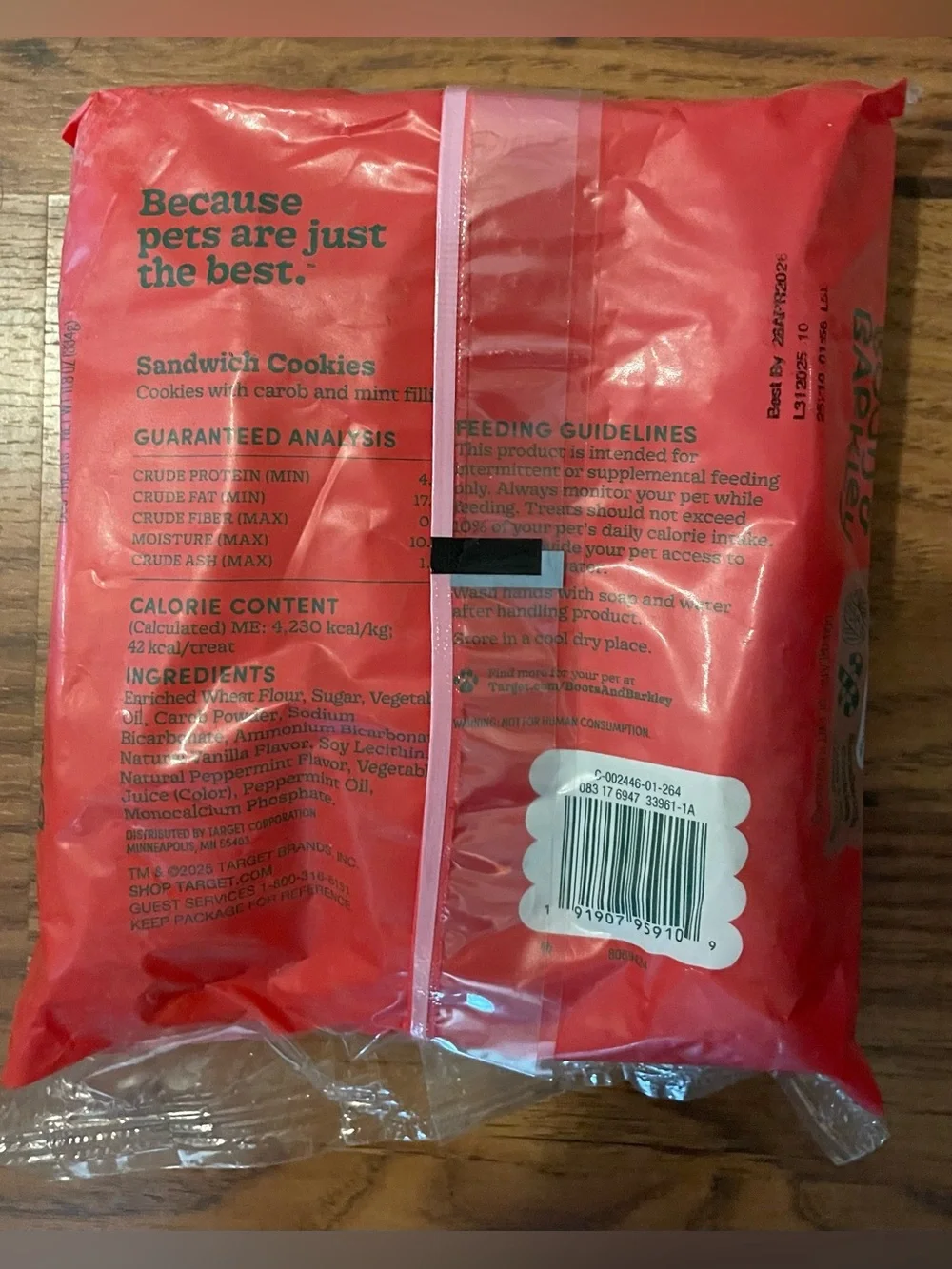 Boots & Barkley Limited Edition Mint Flavored Sandwich Cookie Dog Treats